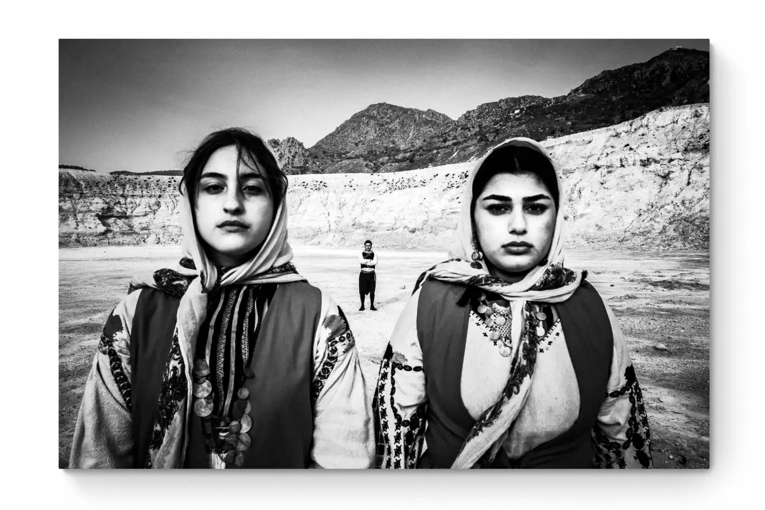 Black and White Photography Wall Art Greece | Costumes of Nisyros in the volcano Dodecanese Greece by George Tatakis - whole photo