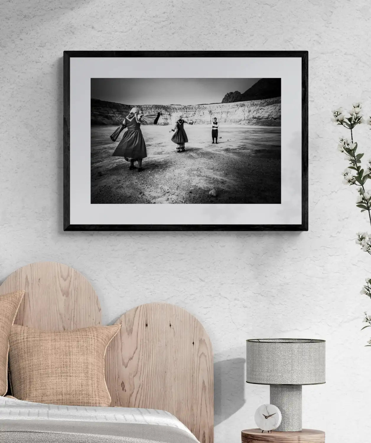 Black and White Photography Wall Art Greece | Costumes of Nisyros in the volcano Dodecanese Greece by George Tatakis - single framed photo