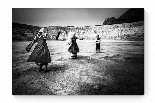 Black and White Photography Wall Art Greece | Costumes of Nisyros in the volcano Dodecanese Greece by George Tatakis - whole photo