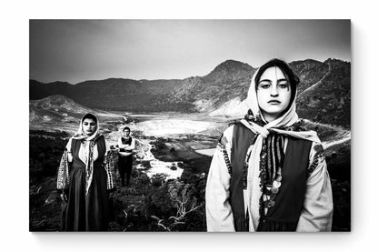 Black and White Photography Wall Art Greece | Costumes of Nisyros in the volcano Dodecanese Greece by George Tatakis - whole photo