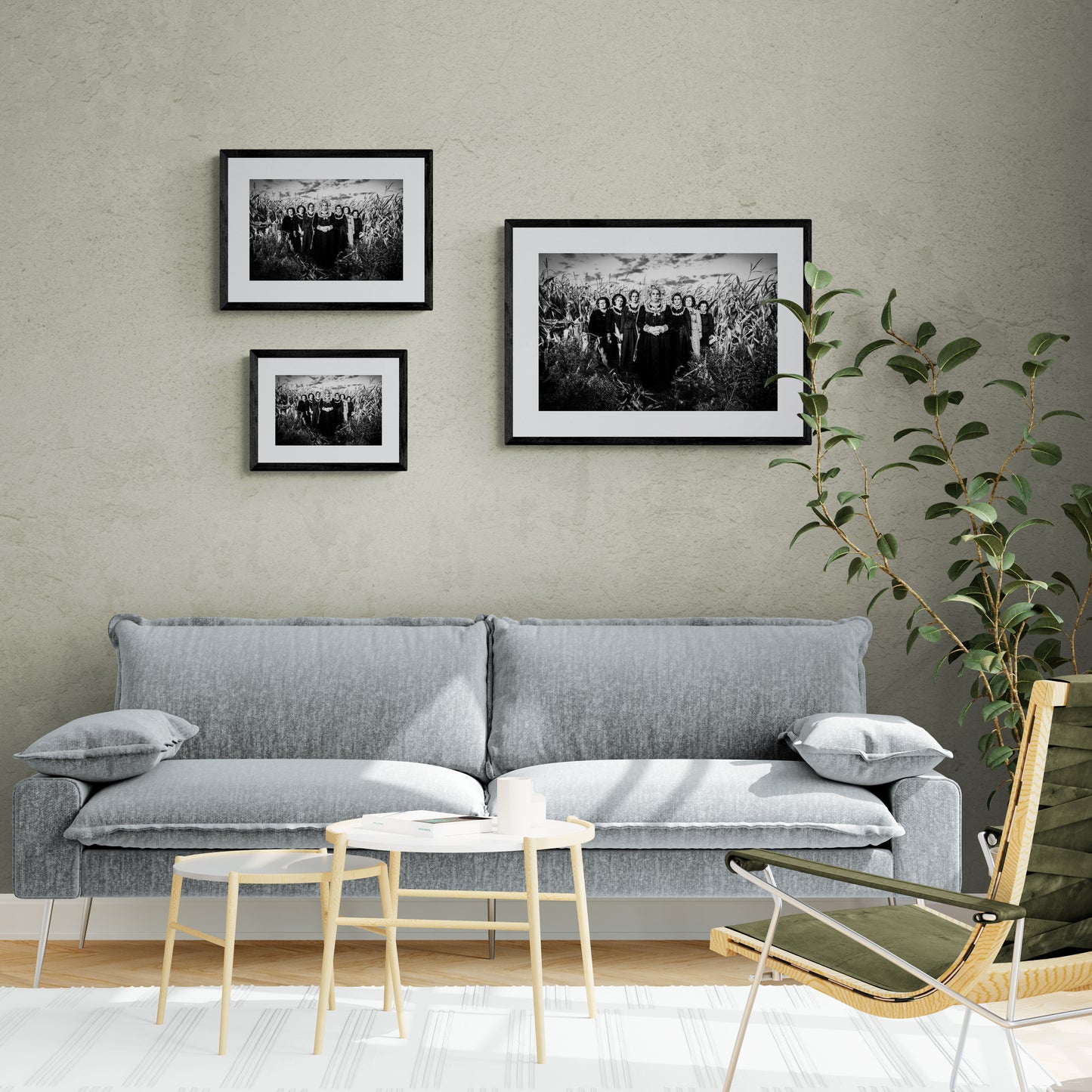 Black and White Photography Wall Art Greece | Cornfield Vyssa Thrace by George Tatakis - framing options
