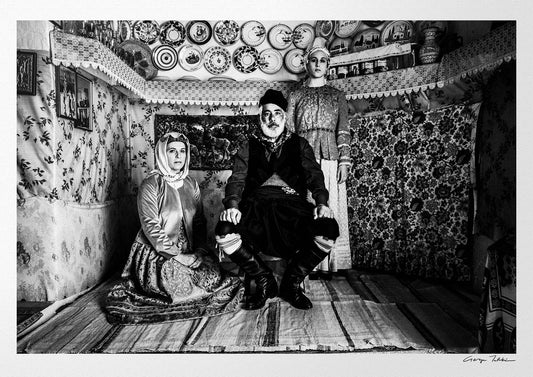 Black and White Photography Wall Art Greece | Traditional costumes of Afantou in a local house Rhodes by George Tatakis