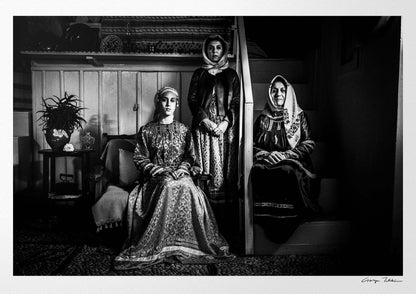 Black and White Photography Wall Art Greece | Traditional costumes of Afantou in a local house Rhodes by George Tatakis