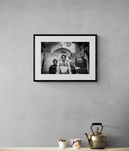 Black and White Photography Wall Art Greece | Pyrgi costumes Mastichochorea Chios island Greece by George Tatakis - single framed photo