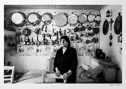 Black and White Photography Wall Art Greece | Lady in Anogia Crete by George Tatakis