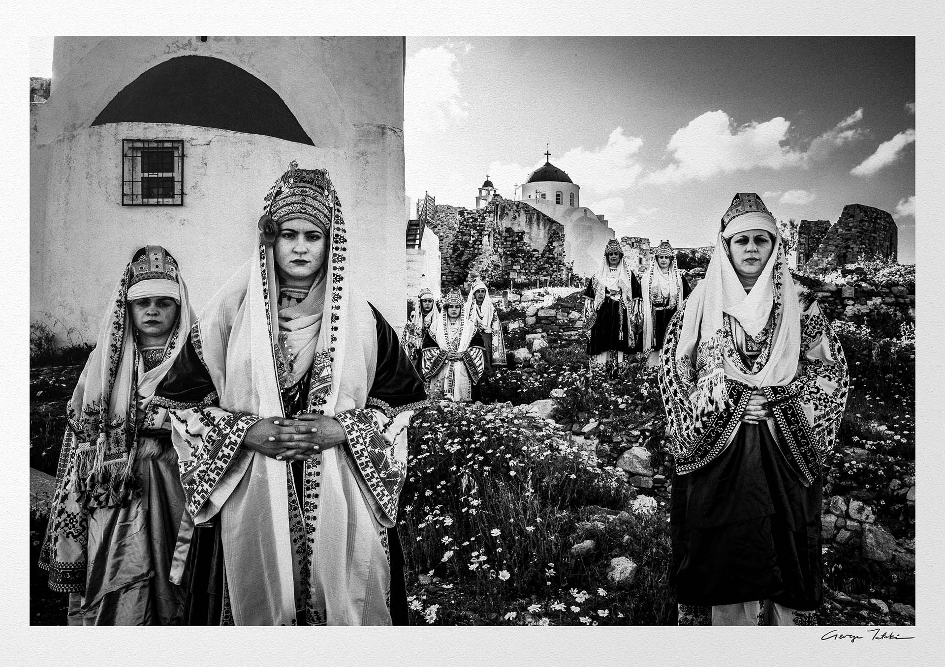 Black and White Photography Wall Art Greece | Costume of Astypalaea inside the castle Dodecanese Greece by George Tatakis