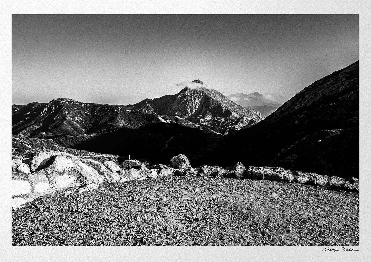Black and White Photography Wall Art Greece | Mountains in Olympos Karpathos Dodecanese by George Tatakis