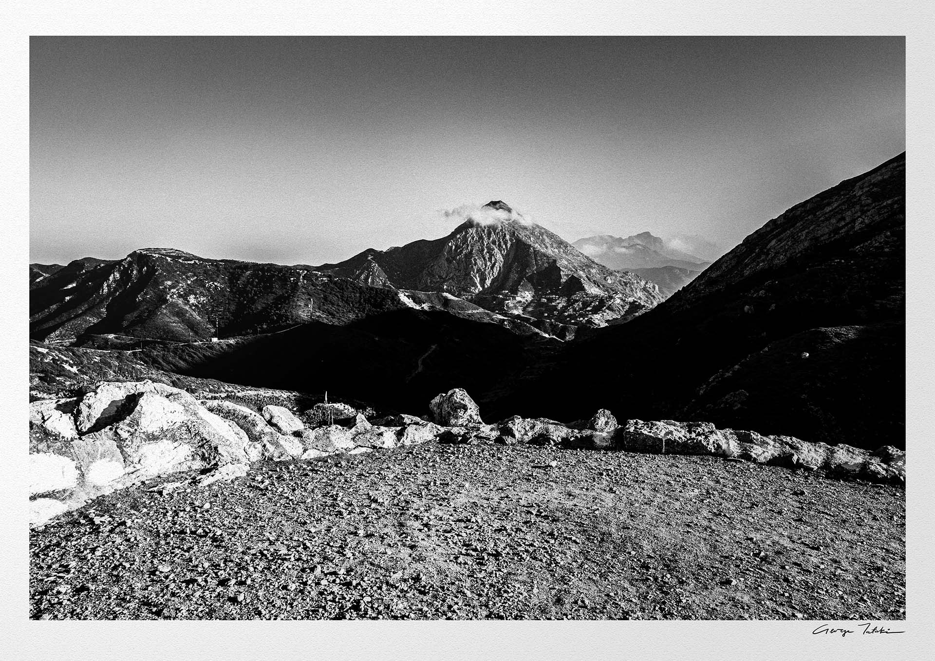 Black and White Photography Wall Art Greece | Mountains in Olympos Karpathos Dodecanese by George Tatakis