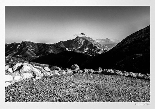 Black and White Photography Wall Art Greece | Mountains in Olympos Karpathos Dodecanese by George Tatakis
