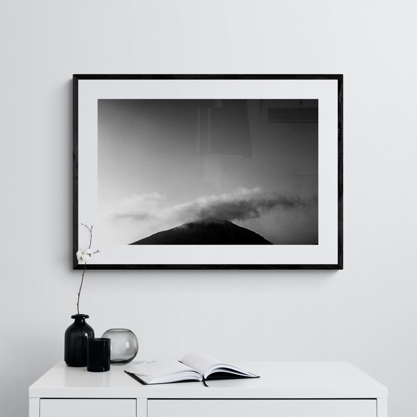 Black and White Photography Wall Art Greece | Olympos Karpathos Dodecanese by George Tatakis - single framed photo