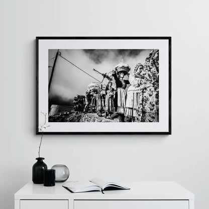 Black and White Photography Wall Art Greece | Dowry in Olympos Karpathos Dodecanese by George Tatakis - single framed photo