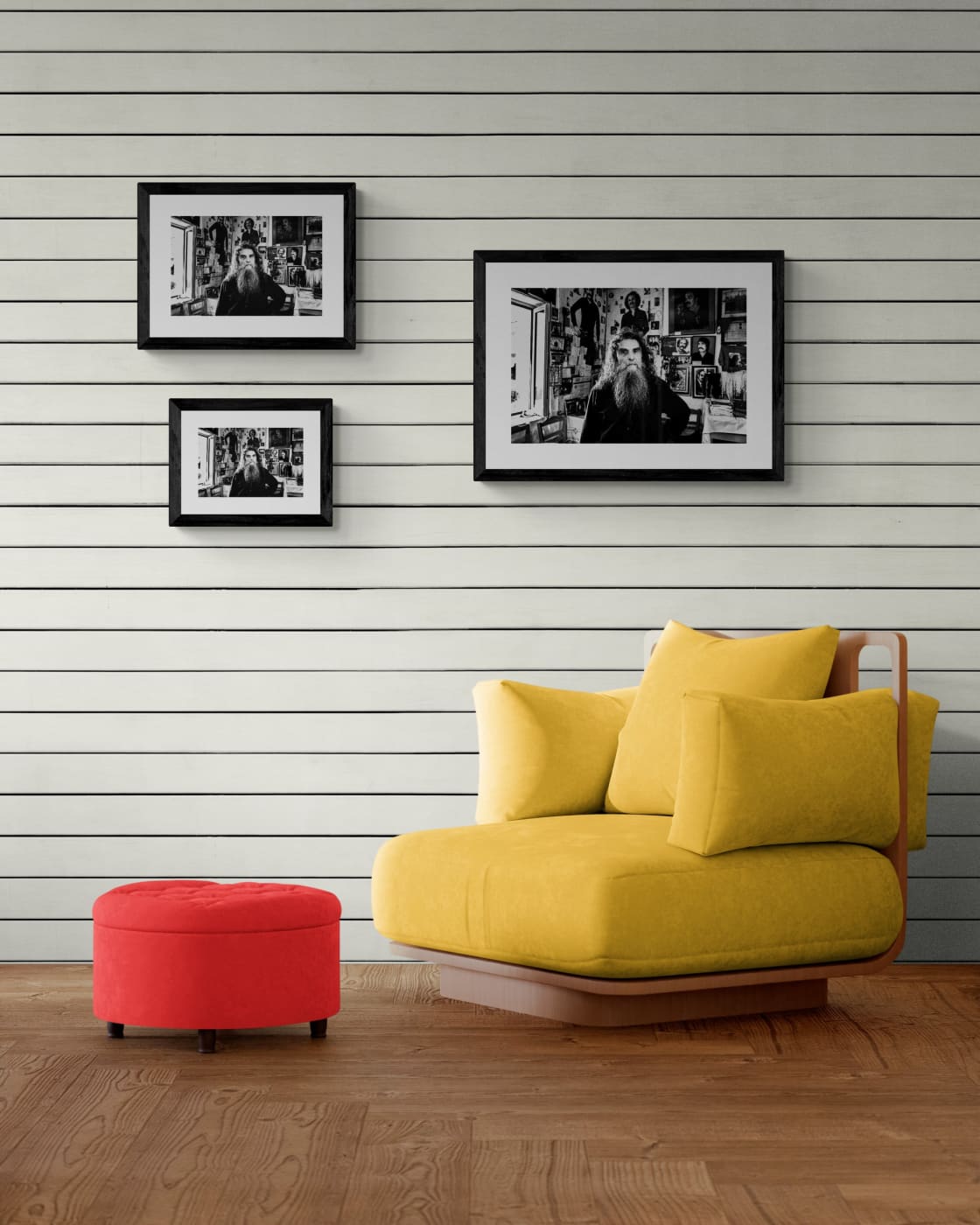 Black and White Photography Wall Art Greece | Antonis Xylouris (Psarantonis) in his brother’s house Anogia Crete by George Tatakis - framing options