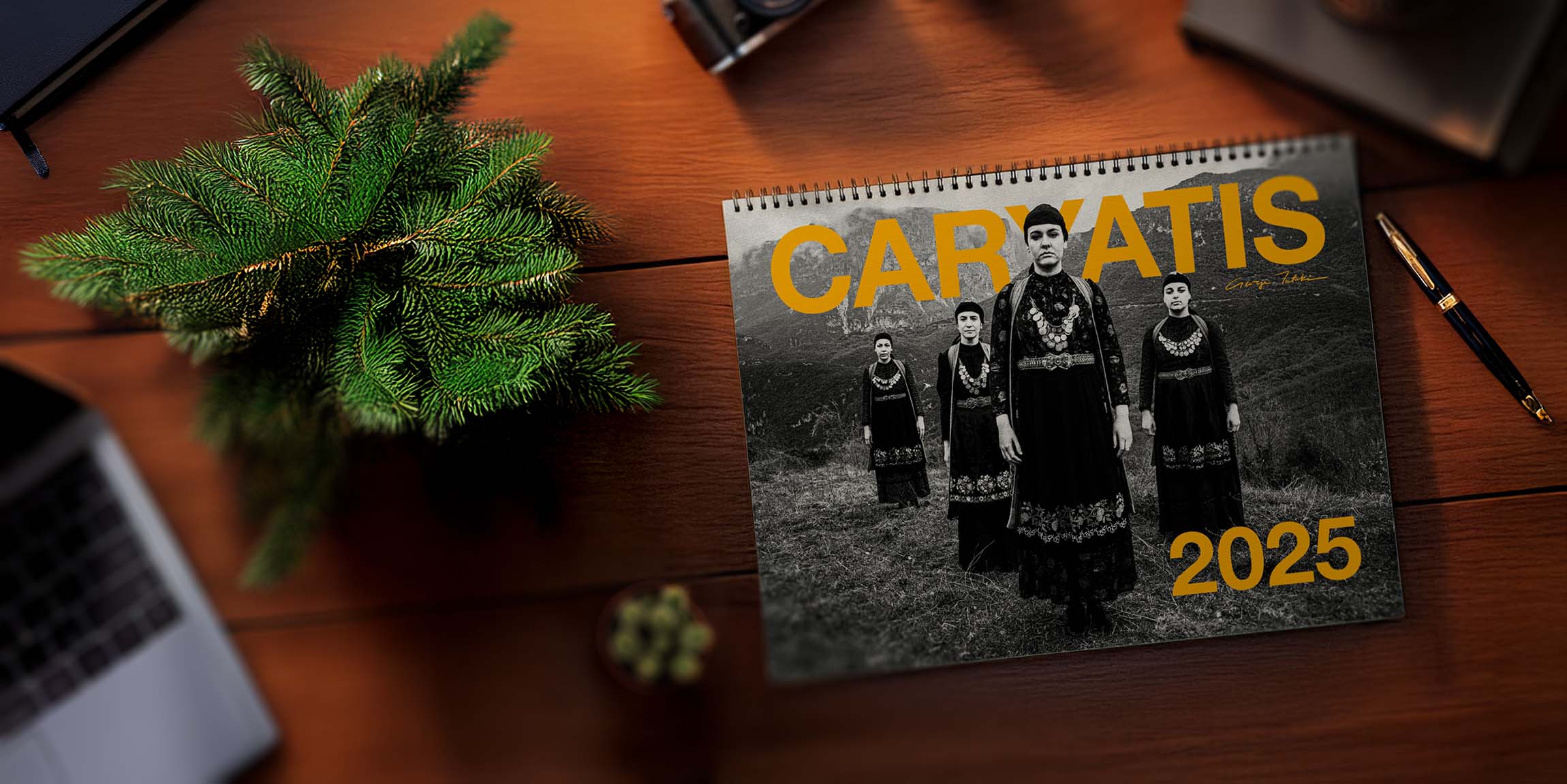 Caryatis 2025 - Black and White Photography Calendar by George Tatakis