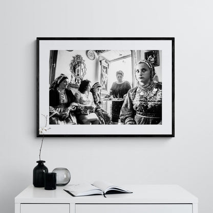 Black and White Photography Wall Art Greece | Sweetmeats during a wedding Olympos Karpathos by George Tatakis - single framed photo