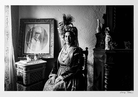 Black and White Photography Wall Art Greece | Costume of central Corfu island in a traditional home Ionian Sea by George Tatakis
