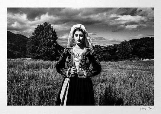 Black and White Photography Wall Art Greece | Costume of northern Corfu island in Palaea Perithea Ionian Sea by George Tatakis