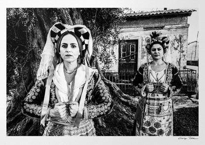 Black and White Photography Wall Art Greece | Costumes of southern Corfu island at the village Korakades Ionian Sea by George Tatakis