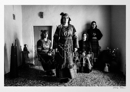 Black and White Photography Wall Art Greece | Costumes of Drymos Thessaloniki Macedonia by George Tatakis
