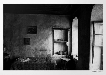 Filiates, Thesprotia, Epirus, Greece | Bedroom Interior | Black-and-White Wall Art Photography