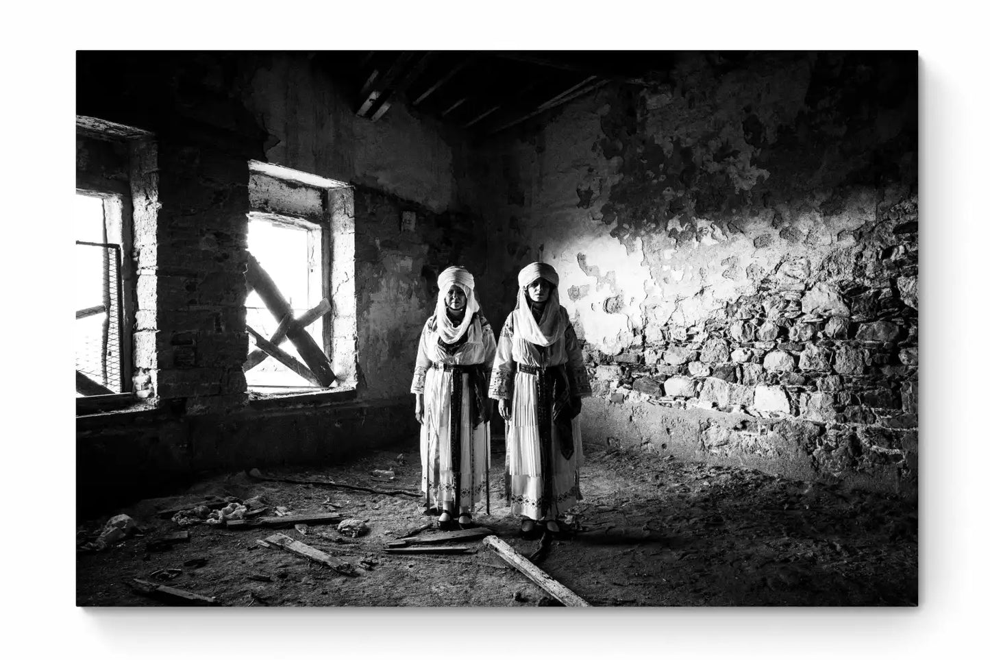 Black and White Photography Wall Art Greece | Kallamoti costumes Chios island Greece by George Tatakis - whole photo