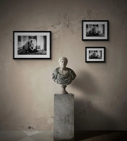 Black and White Photography Wall Art Greece | Costume of Platanos in a traditional local bedroom Nafpaktos Aetoloacarnanea Greece.