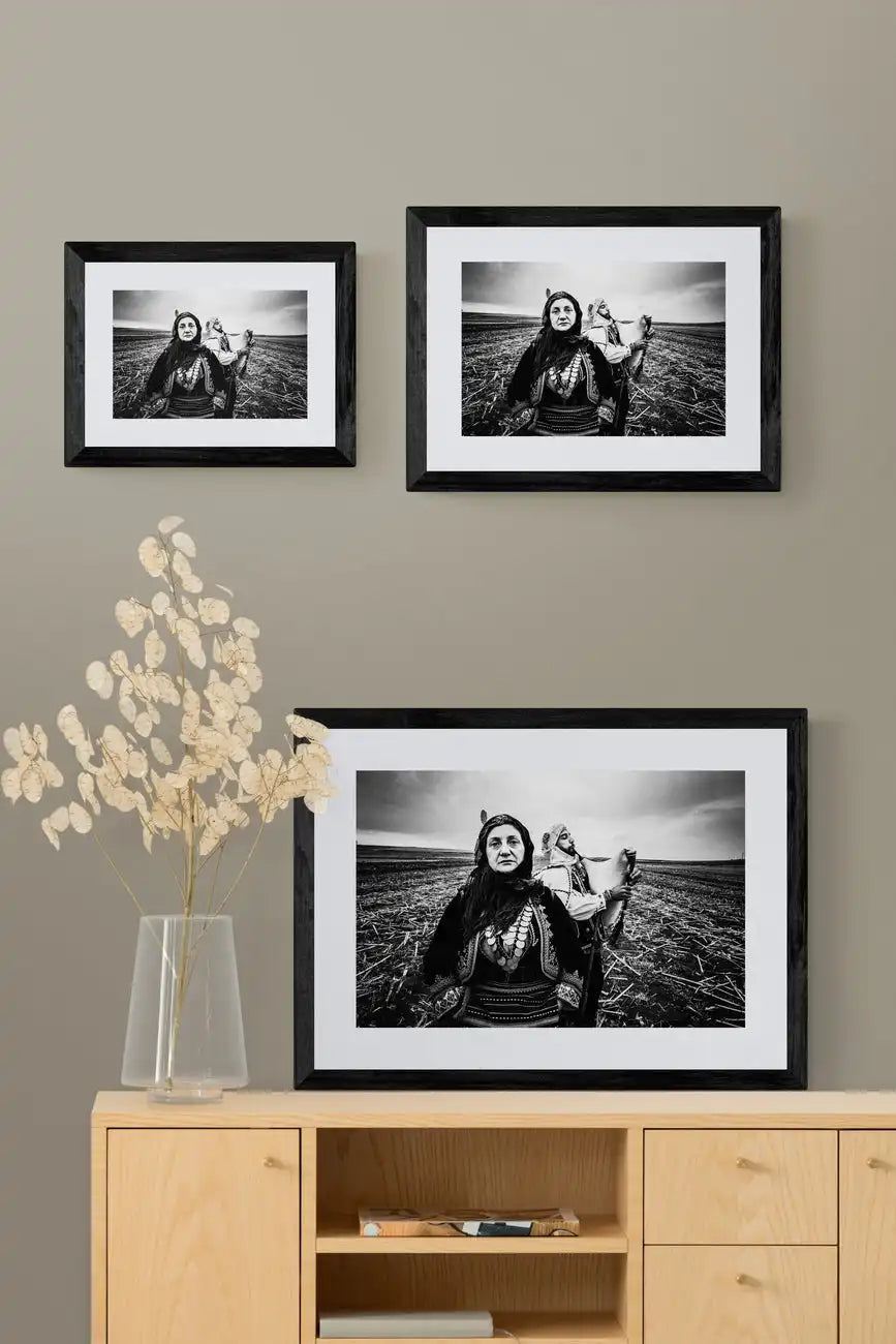 Black and White Photography Wall Art Greece | Cotton field Isaakion Thrace by George Tatakis - framing options