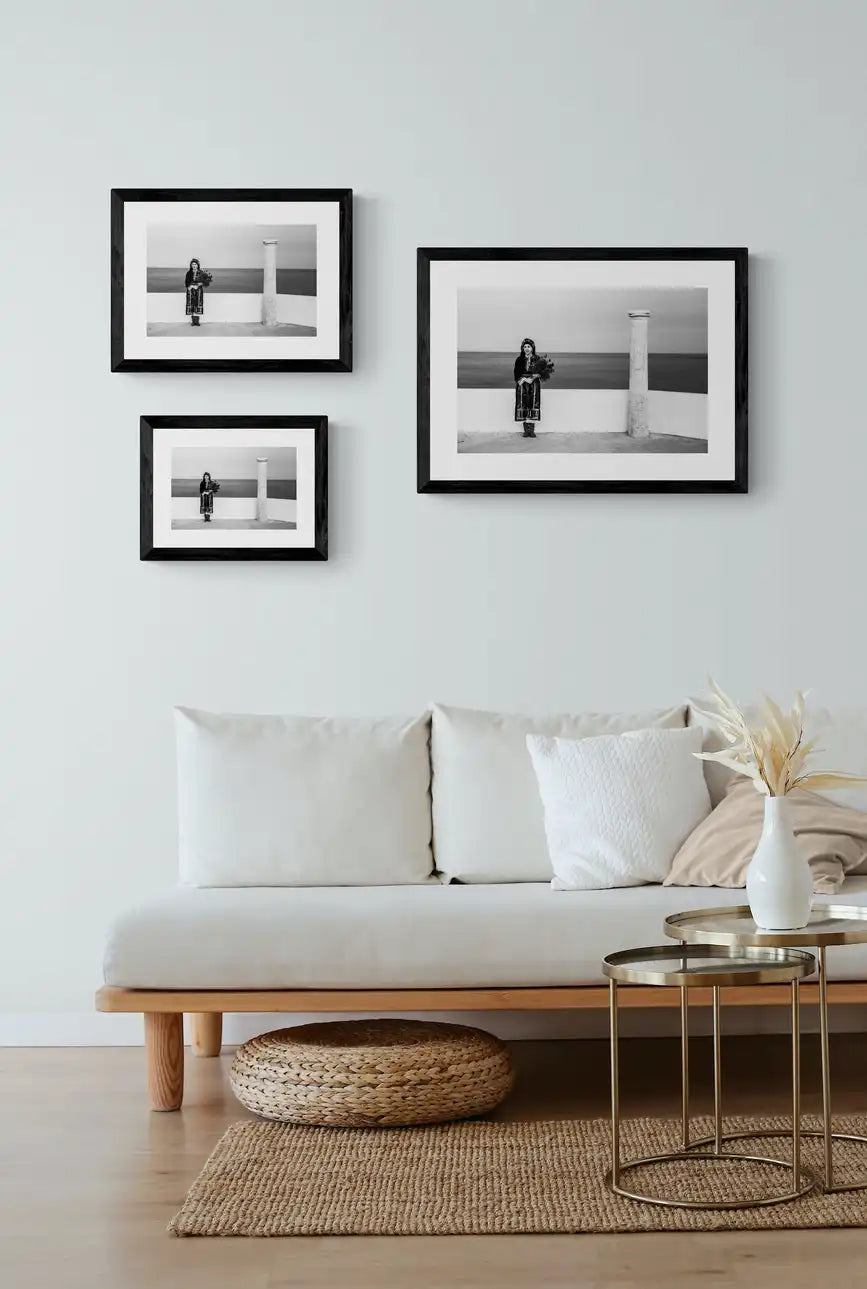 Black and White Photography Wall Art Greece | St. Minas Olympos Karpathos Dodecanese by George Tatakis - framing options