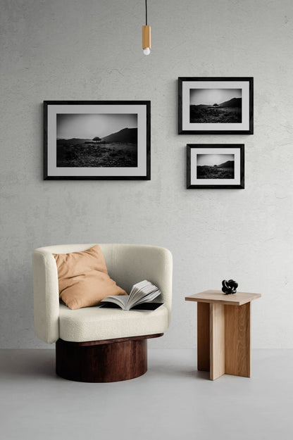 Black and White Photography Wall Art Greece | Landscape in Tilos island Dodecanese Greece by George Tatakis - framing options