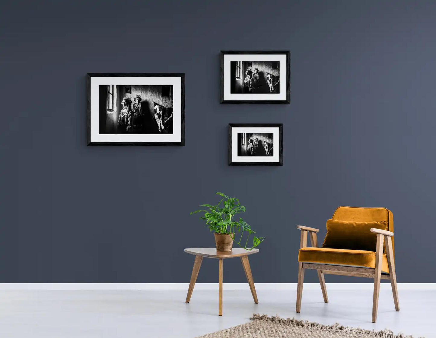 Black and White Photography Wall Art Greece | Two ladies at Paliouri Thrace by George Tatakis - framing options