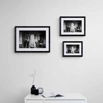 Black and White Photography Wall Art Greece | Karagouna bridal dresses of Trikala in Glinos Thessaly by George Tatakis - framing options