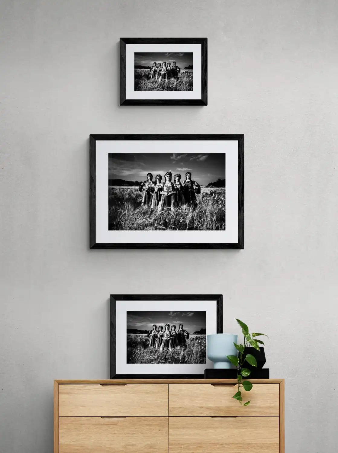 Black and White Photography Wall Art Greece | Karagouna dresses in Glinos Trikala Thessaly by George Tatakis - framing options