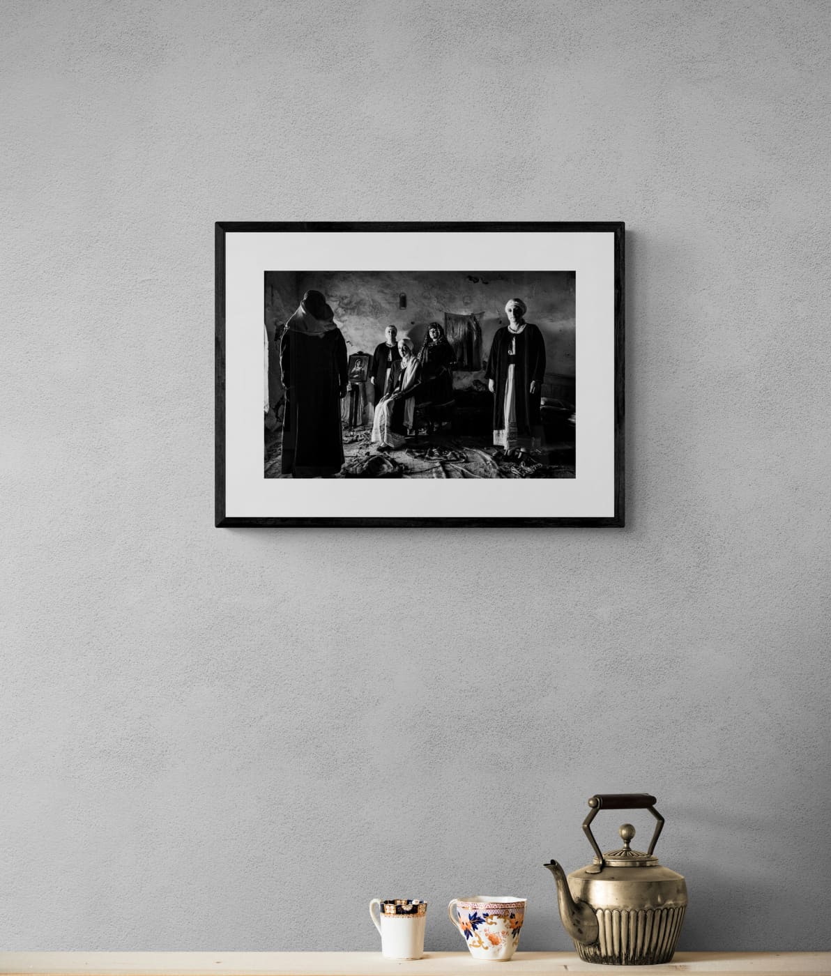 Black and White Photography Wall Art Greece | Kardamyla costumes Chios island Greece by George Tatakis - single framed photo