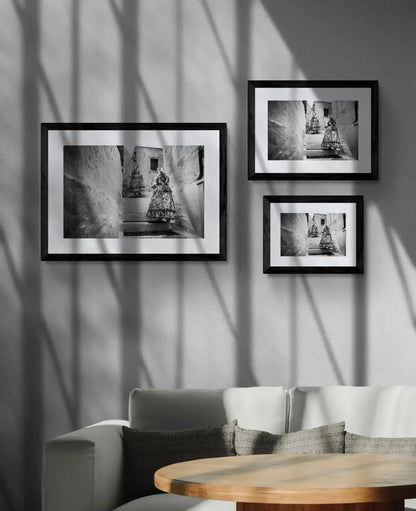 Black and White Photography Wall Art Greece | Women going to the church in Olympos Karpathos by George Tatakis - framing options