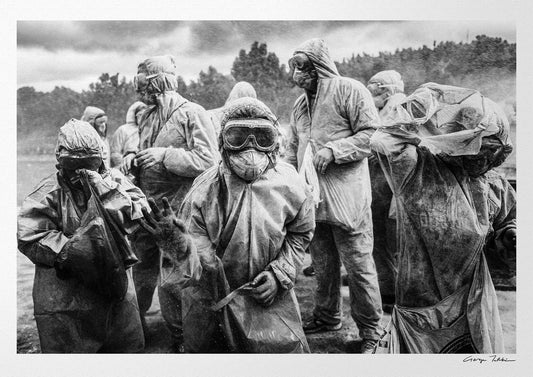 Black and White Photography Wall Art Greece | Flour fighting Galaxidi by George Tatakis