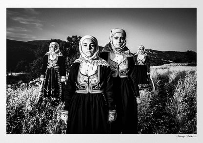 Black and White Photography Wall Art Greece | Costumes of Geraki in Lakonia Peloponnese by George Tatakis
