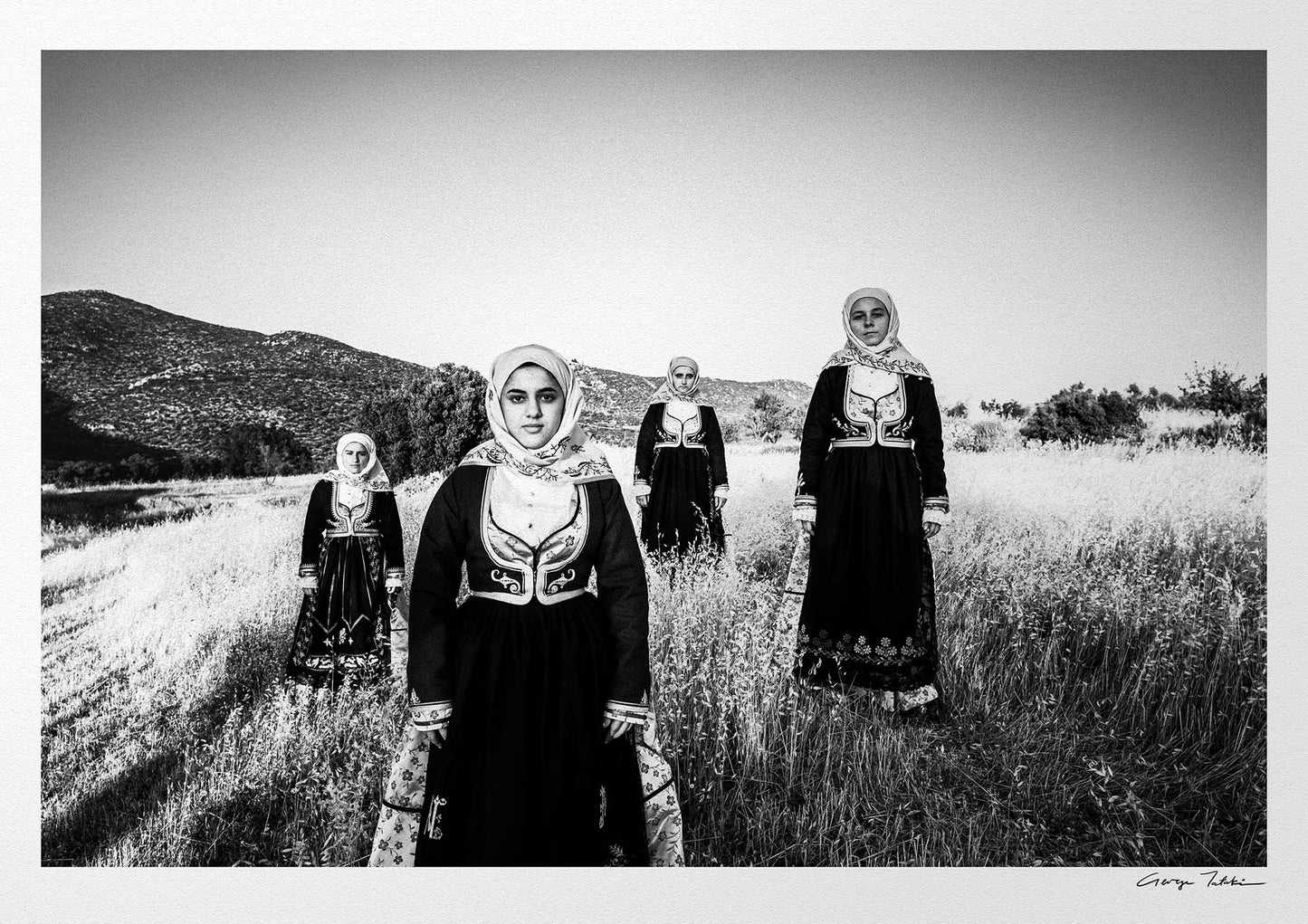 Black and White Photography Wall Art Greece | Costumes of Geraki in Lakonia Peloponnese by George Tatakis
