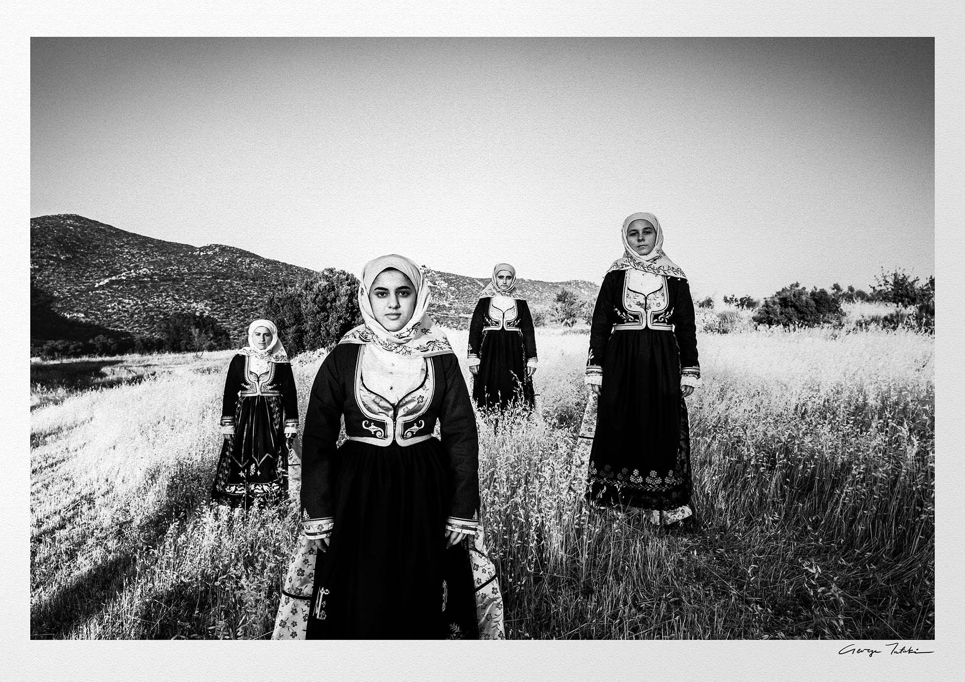Black and White Photography Wall Art Greece | Costumes of Geraki in Lakonia Peloponnese by George Tatakis
