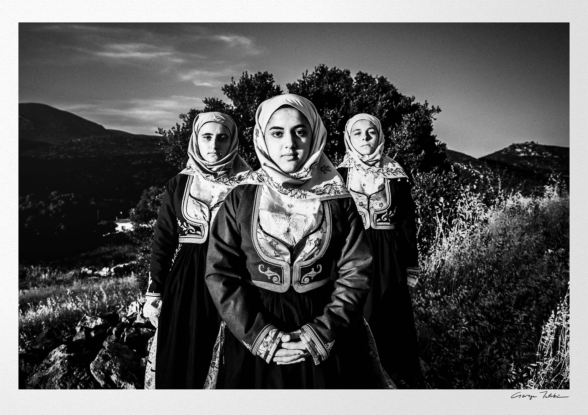 Black and White Photography Wall Art Greece | Costumes of Geraki in Lakonia Peloponnese by George Tatakis