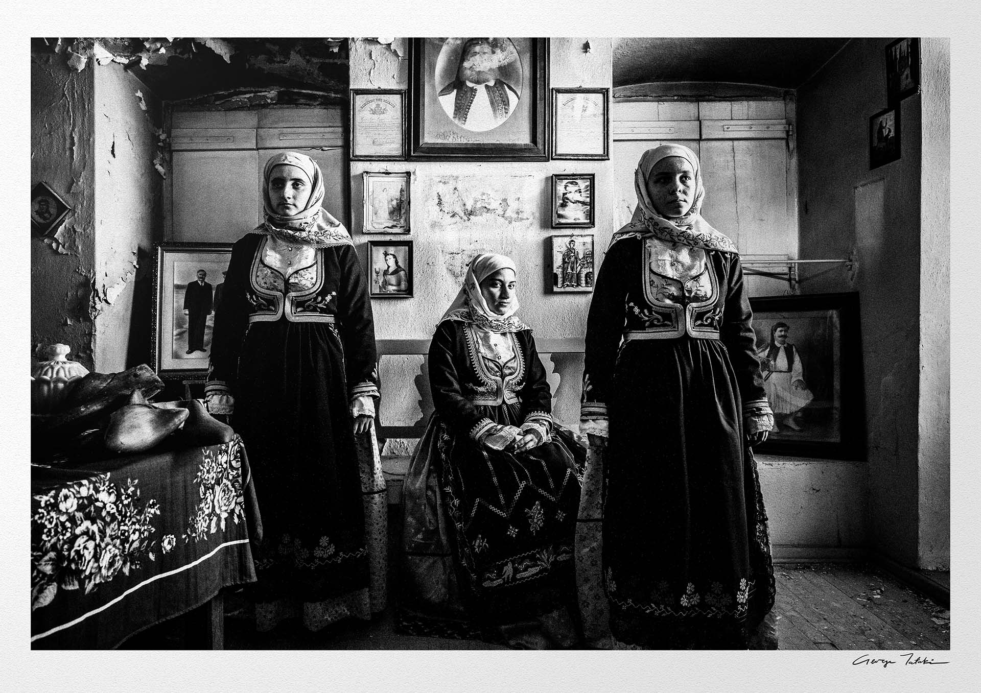 Black and White Photography Wall Art Greece | Costumes of Geraki in a traditional home Lakonia Peloponnese by George Tatakis