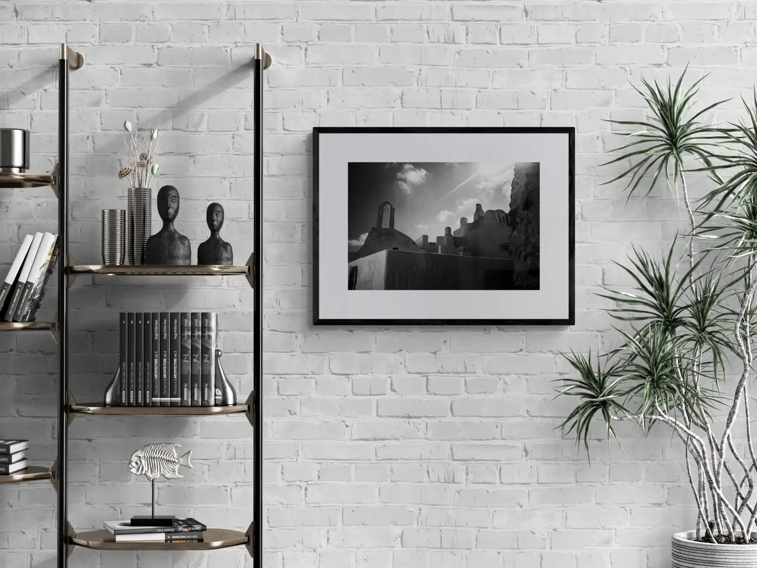 Silhouettes and Forms | Santorini | Chorōs | Black-and-white wall art photography from Greece