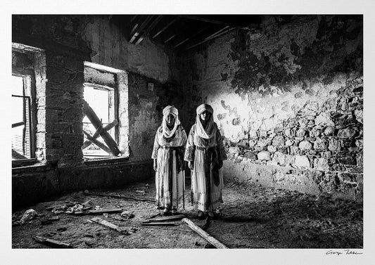 Black and White Photography Wall Art Greece | Kallamoti costumes Chios island Greece by George Tatakis