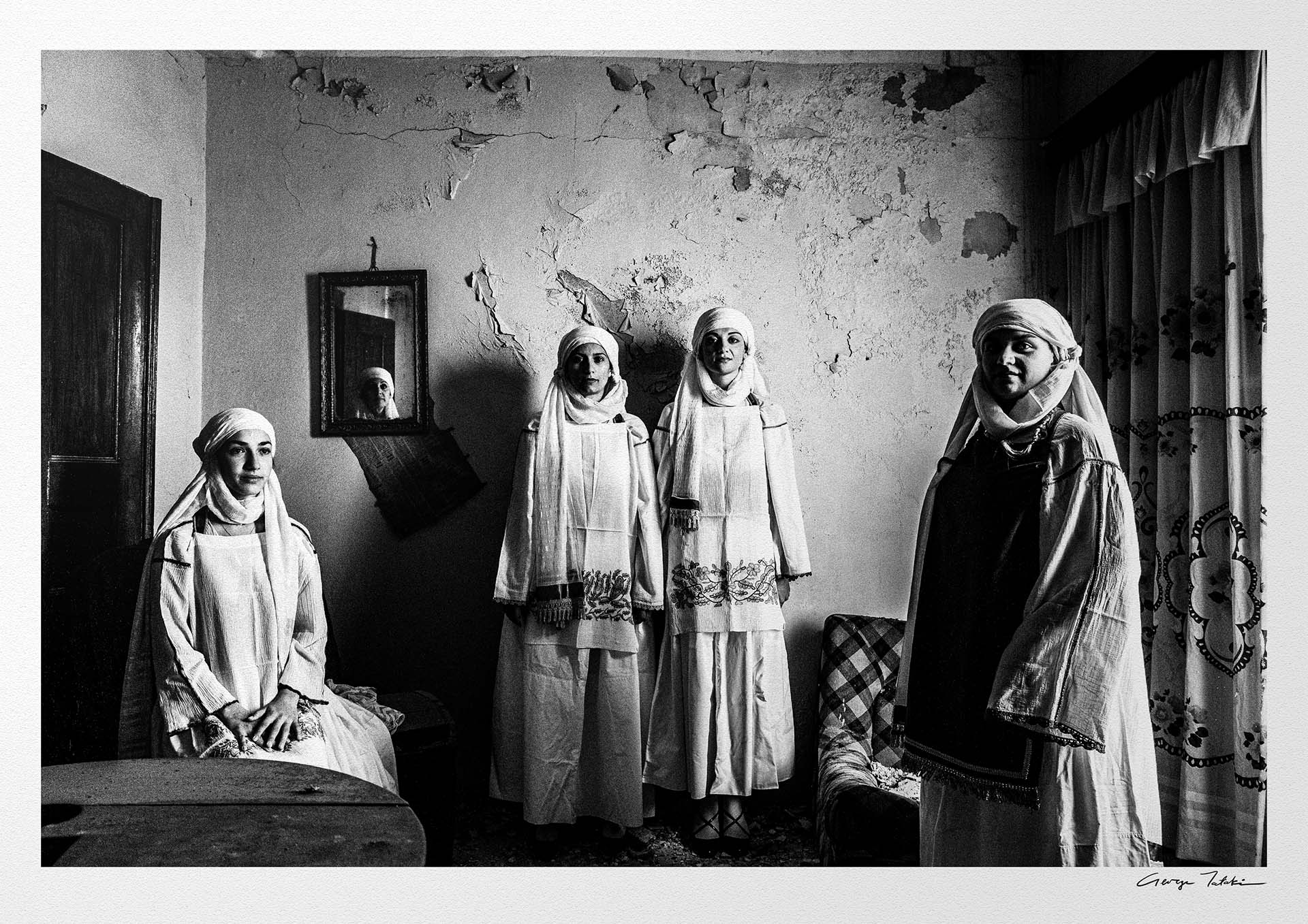 Black and White Photography Wall Art Greece | Kallimassia costumes Ionia Chios island Greece by George Tatakis