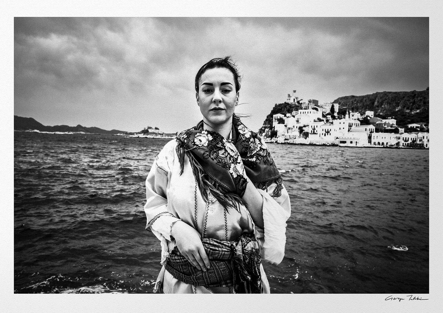 Black and White Photography Wall Art Greece | Costume of Kastellorizon island by the sea Dodecanese Greece by George Tatakis