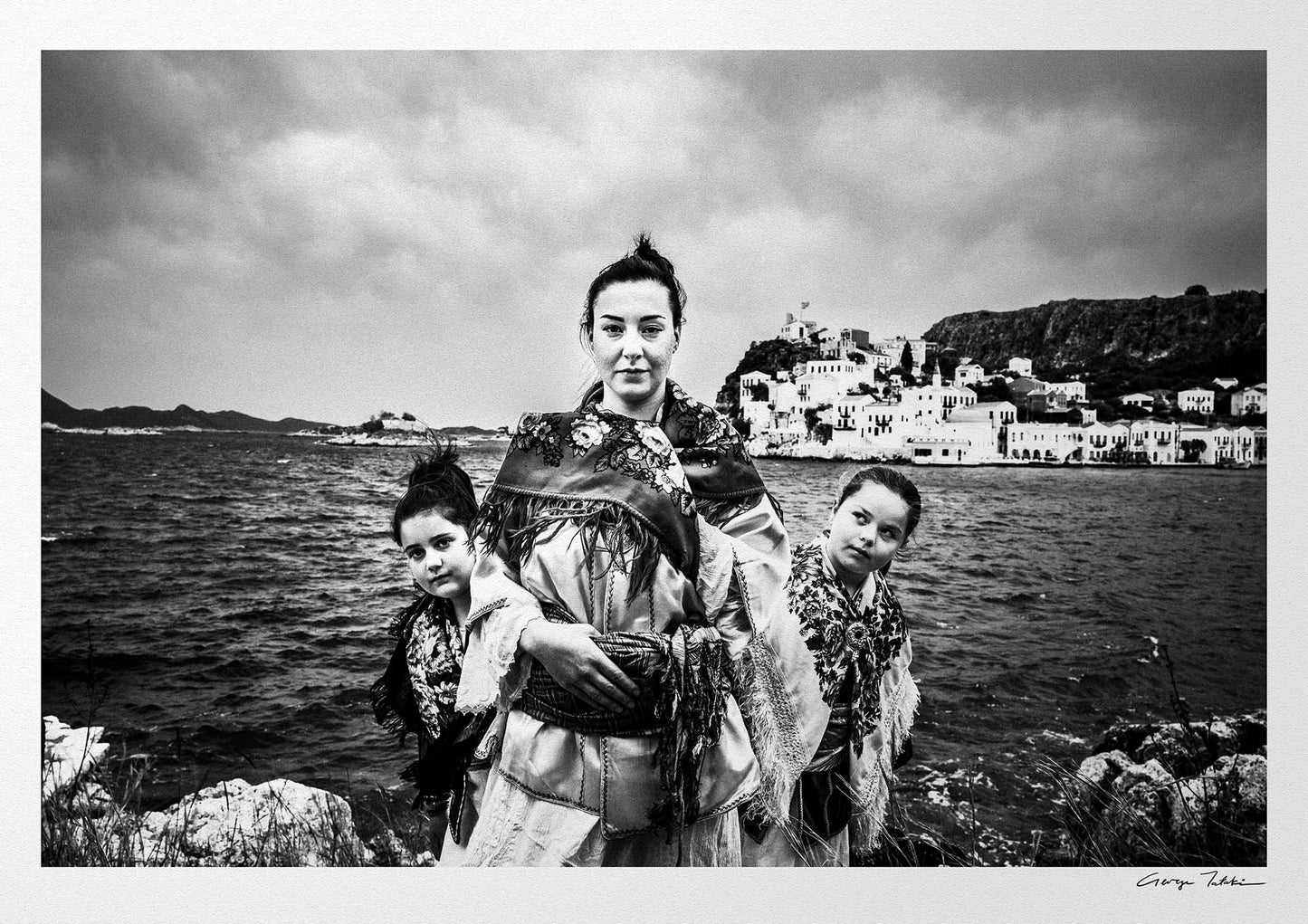 Black and White Photography Wall Art Greece | Costumes of Kastellorizon island by the sea Dodecanese Greece by George Tatakis