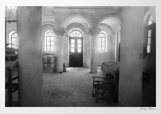 Black and White Photography Wall Art Greece | Church interior in Kastellorizon Dodecanese by George Tatakis