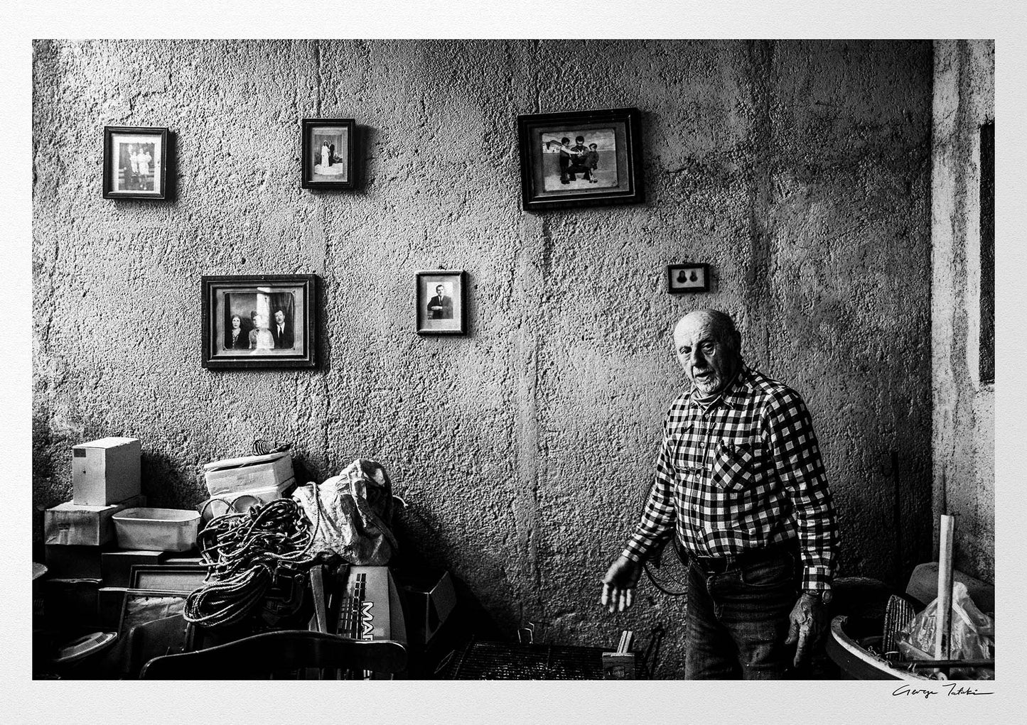 Black and White Photography Wall Art Greece | Old house in Kastellorizon Dodecanese by George Tatakis