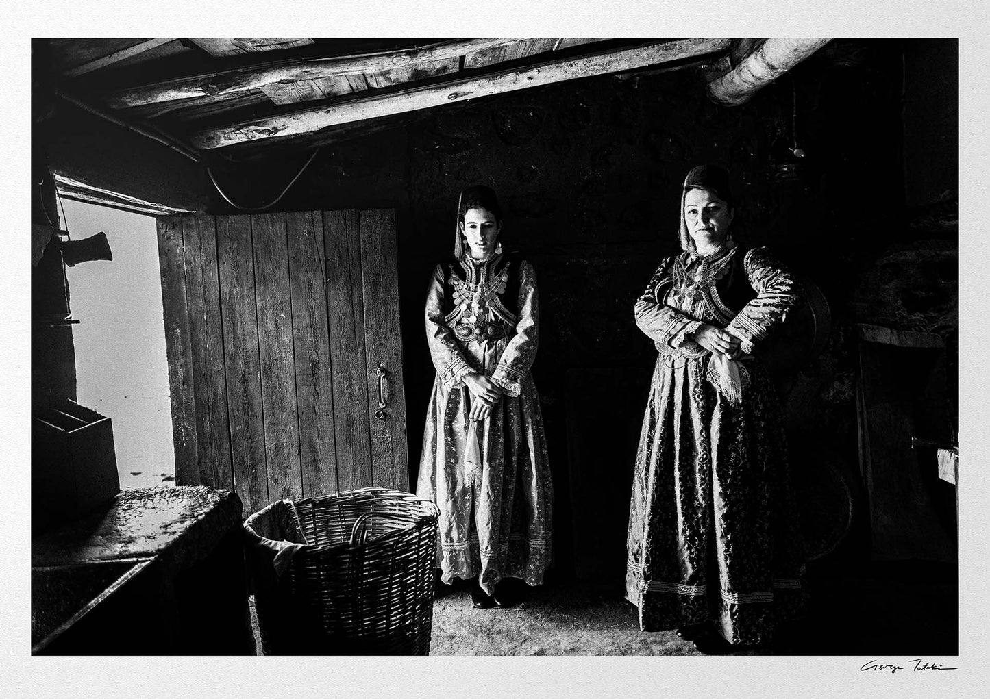Black and White Photography Wall Art Greece | Urban costumes of Kastoria W. Macedonia by George Tatakis