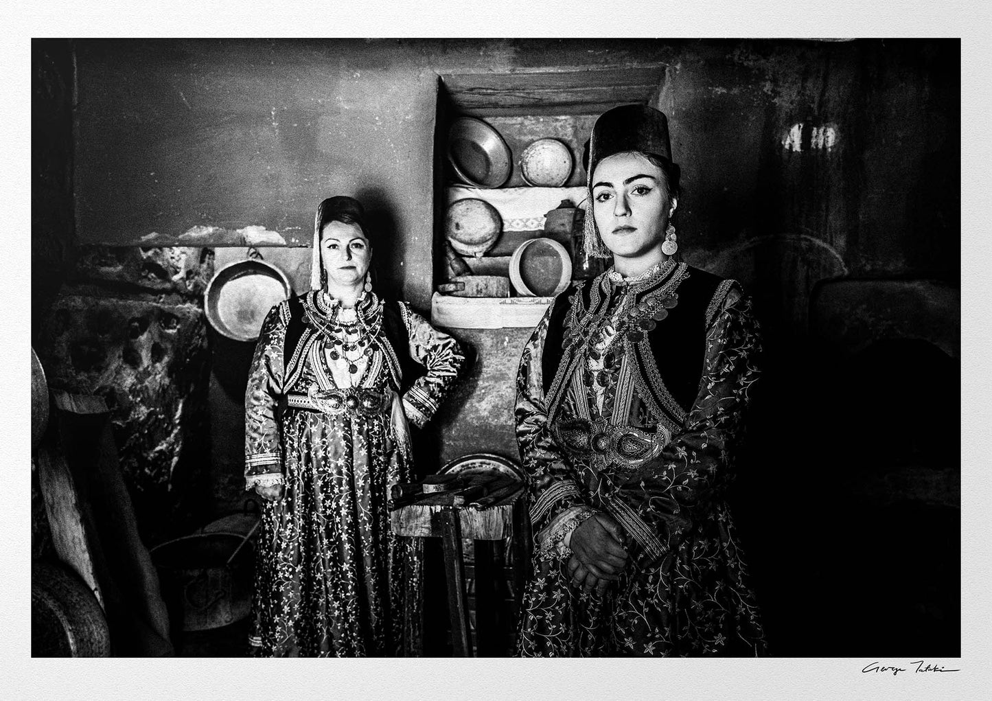 Black and White Photography Wall Art Greece | Urban costumes of Kastoria W. Macedonia by George Tatakis