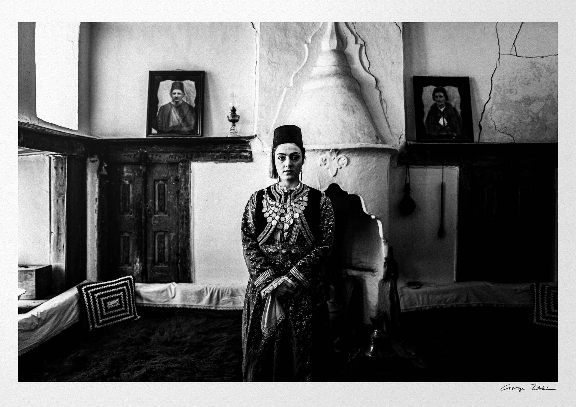 Black and White Photography Wall Art Greece | Urban costume of Kastoria W. Macedonia by George Tatakis