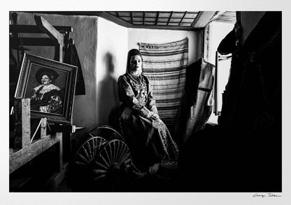 Black and White Photography Wall Art Greece | Rural costume of Kastoria in Lefki village W. Macedonia by George Tatakis
